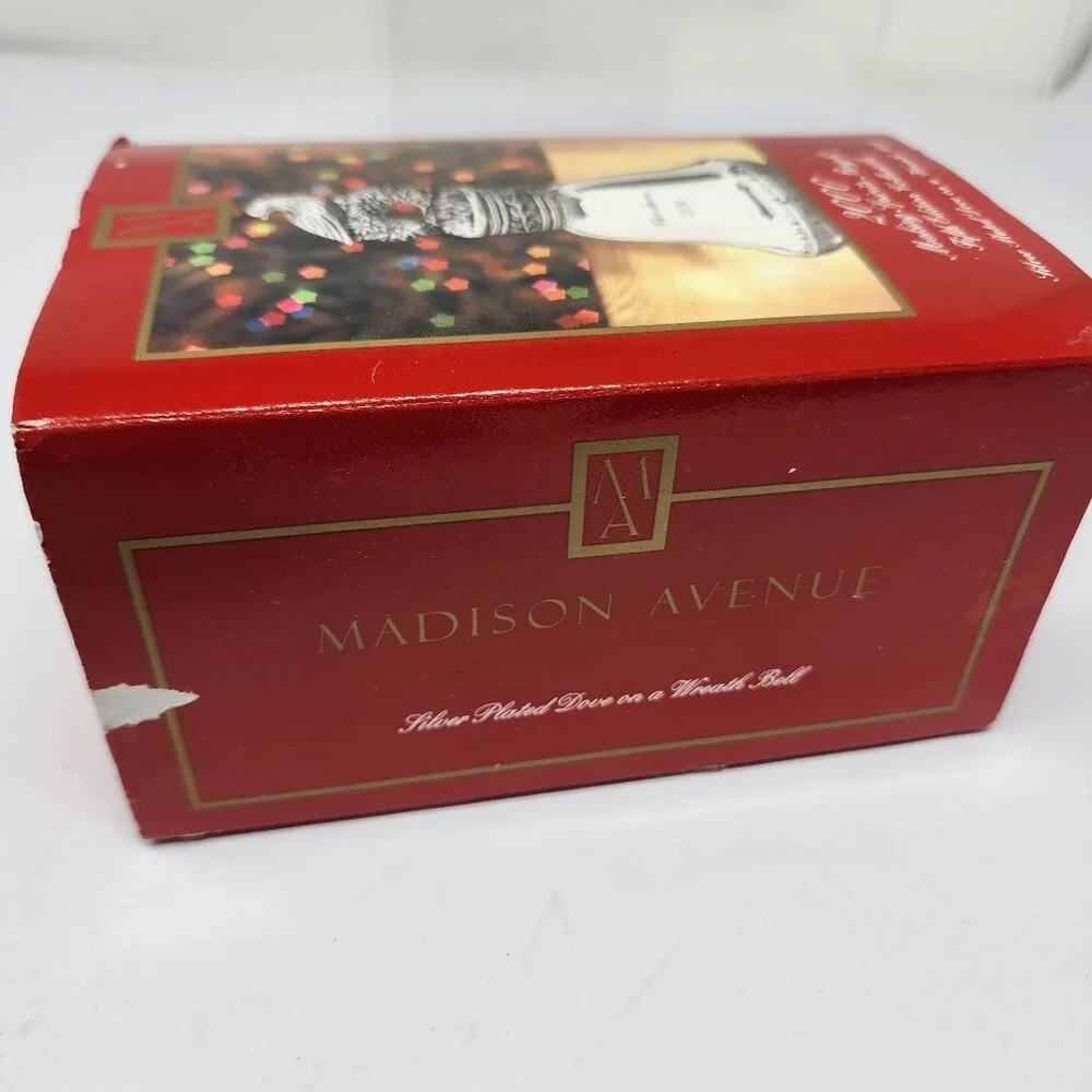 Madison Avenue Christmas Bell 2000 Silver Plated Making Spirits Bright Collector